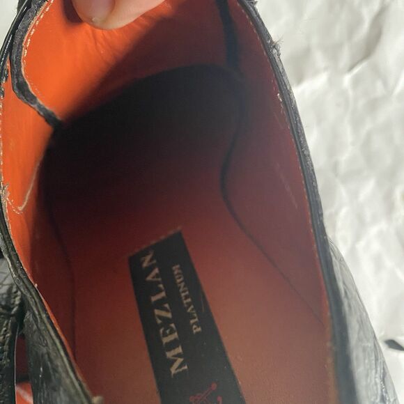 MEZLAN Platinum Crocodile Leather Oxford Kingman Dress Shoes US Mens 8 M main image 14